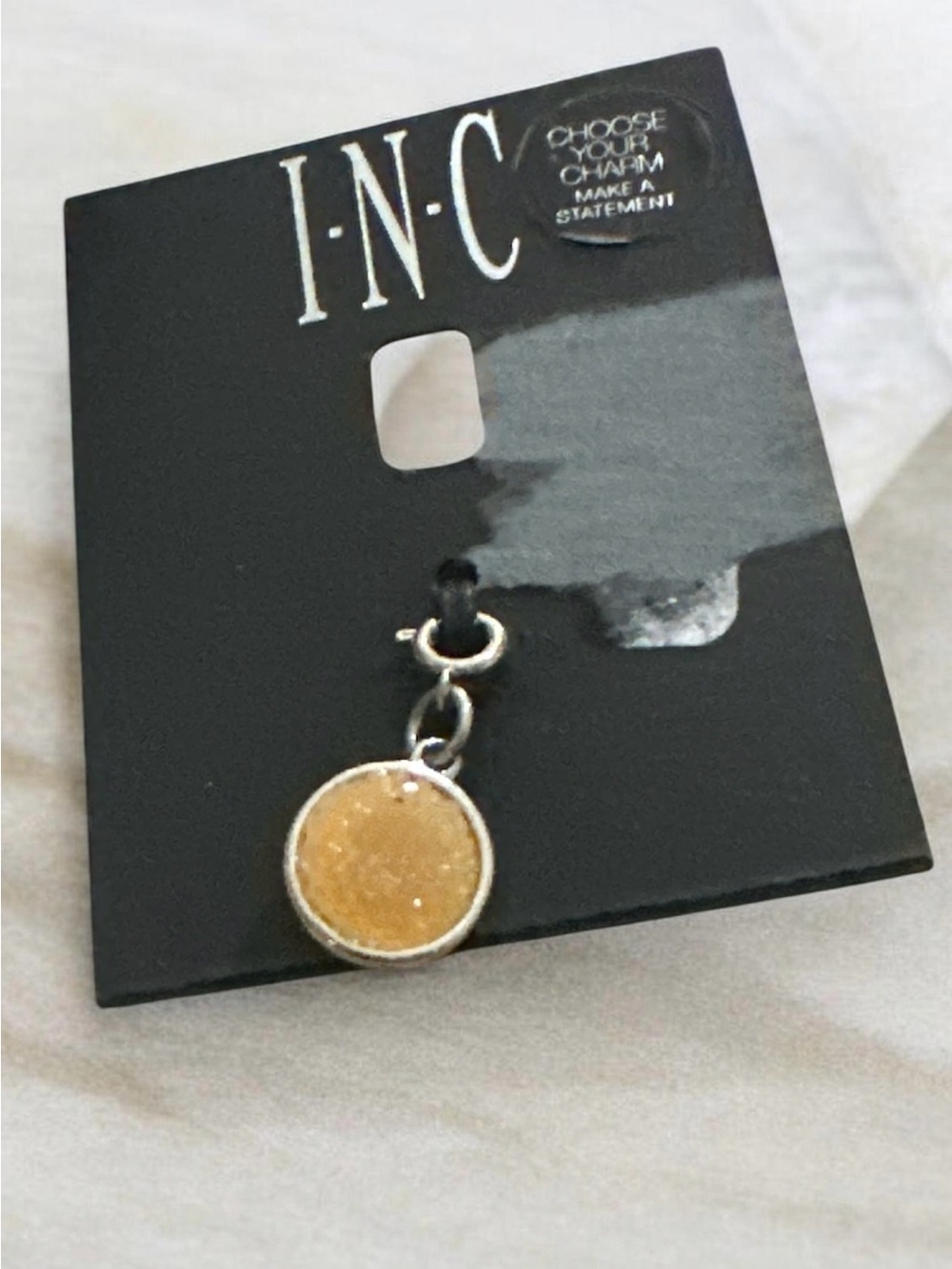 INC International Concepts Gold Druzy Charm Pendant
1944